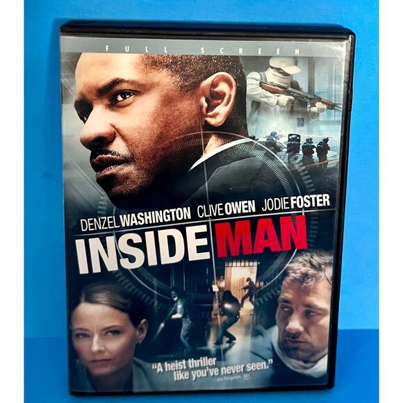 Inside Man DVD 2006 Full Screen – Denzel Washington, Jodie Foster, Clive Owen - Picture 1 of 6